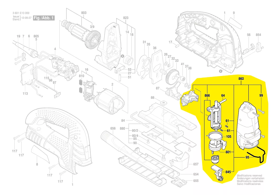 Tête de scie-sauteuse GST 150 BCE / GST 150 CE Bosch